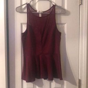 Burgundy tank top